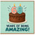 68th Birthday Card, 68 Years of Being Amazing, Cake and Candle Design