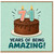 71st Birthday Card, 71 Years of Being Amazing Cake Card