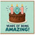 101st Birthday Card, Years of Being Amazing Cake Design