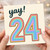 24th Birthday Card, Yay! Rainbow Number 24 Card