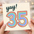 35th Birthday Card, Yay! Rainbow Number 35 Card