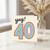 40th Birthday Card, Yay! Rainbow Number 40 Card