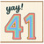 41st Birthday Card, Yay!
