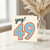 49th Birthday Card, Yay! Colourful Retro Rainbow Number 49 Card