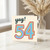 54th Birthday Card, Yay! Rainbow Retro Number 54 Card