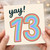 73rd Birthday Card, Yay Rainbow Design