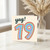 79th Birthday Card, Yay Rainbow Number 19 Card