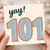 101st Birthday Card, Yay! Colourful Rainbow 101 Design