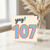 107th Birthday Card, Yay! Colourful Rainbow Number Card