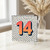 14th Birthday Card, Bold Number 14 Polka Dot Card