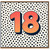 18th Birthday Card, Large Bold Number 18 Design