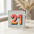 21st Birthday Card, Bold Polka Dot Number 21 Card