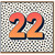22nd Birthday Card, Number 22 Birthday Card, Polka Dot Design