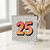 25th Birthday Card, Bold Number 25 Polka Dot Design