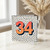34th Birthday Card, Bold Retro Polka Dot Number Card