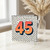45th Birthday Card, Bold 45 Polka Dot Design