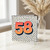 58th Birthday Card, Bold 58 Design with Polka Dot Background