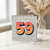 59th Birthday Card, Bold Orange Number 59 Polka Dot Design