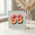 68th Birthday Card, Bold Polka Dot Number 68 Card