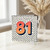 81st Birthday Card, Bold Number 81 Polka Dot Design