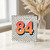 84th Birthday Card, Bold Number 84 Polka Dot Design