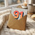 91st Birthday Card, Bold Orange Number 91 Polka Dot Design