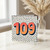 109th Birthday Card, Bold Polka Dot Number 109 Card