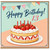 13th Birthday Card, Happy Birthday with Strawberry Cake and Bunting