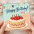 44th Birthday Card, Happy Birthday 44 Cake and Bunting Design