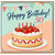 50th Birthday Card, Happy Birthday Card with Strawberry Cake and Bunting
