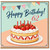 62nd Birthday Card, Happy Birthday Cake and Strawberries Card