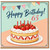 65th Birthday Card, Happy Birthday Strawberry Cake Design