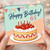 65th Birthday Card, Happy Birthday Strawberry Cake Design