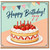 77th Birthday Card, Happy Birthday Strawberry Cake Design