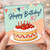 87th Birthday Card, Happy Birthday Card with Strawberry Cake and Bunting