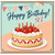 93rd Birthday Card, Happy Birthday Strawberry Cake Card