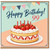 99th Birthday Card, Happy Birthday 99 Card with Strawberry Cake and Bunting