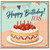 108th Birthday Card, Happy Birthday Cake and Bunting Design