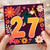 27th Birthday Card, Floral Party Girl 27 Card