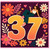 37th Birthday Card, Stylish Woman Cocktail Party Card