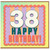 38th Birthday Card, 38 Happy Birthday Card