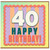 40th Birthday Card, 40 Happy Birthday Card