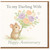 To My Darling Wife Anniversary Card - Cute Mouse and Flowers - Romantic Happy Anniversary Greeting Card for Wife