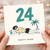 24th Birthday Card, Party Hard Beach Card