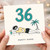 36th Birthday Card, Party Hard Beach Party Card