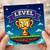 14th Birthday Card, Gaming Level 14 Trophy Design