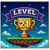 21st Birthday Card, Pixel Art Level 21 Trophy Design