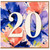 20th Birthday Card, Floral Watercolour Number 20 Card