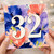 32nd Birthday Card, Watercolour Floral Number 32 Card
