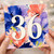 36th Birthday Card, Vibrant Floral Watercolour Number 36 Card